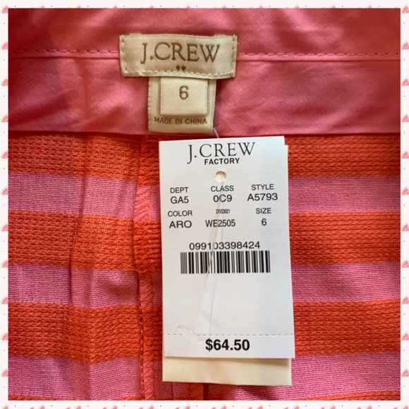J.Crew Factory Textured Stripe Mini Skirt 6 NWT - Picture 5 of 5